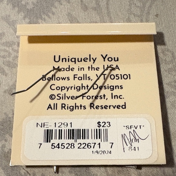 Silver Forest Celestial Silver and Black Earrings - Picture 2 of 3